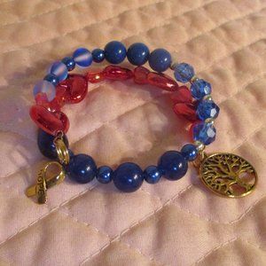 Awareness Bracelets Handmade By candyjewelshop In The IPF Color Blue💙💙   #105